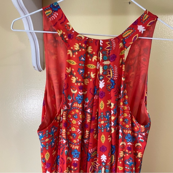 Everly Red and Blue Spaghetti Strap Maxi Dress - Picture 4 of 9